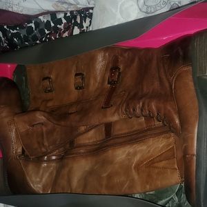 Knee high leather boots